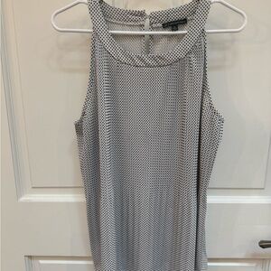 Adrianna Papelle XL EUC Black and White Halter Neck Top Generous Fit